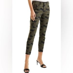 L'AGENCE Margot cropped camouflage-print high-rise skinny jeans Size 23